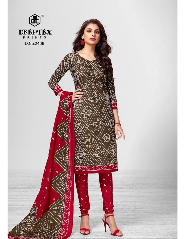 Deeptex Classic Chunaris 24 Latest Fancy Designer Casual Regular Wear Printed Cotton Dress Material Collection
