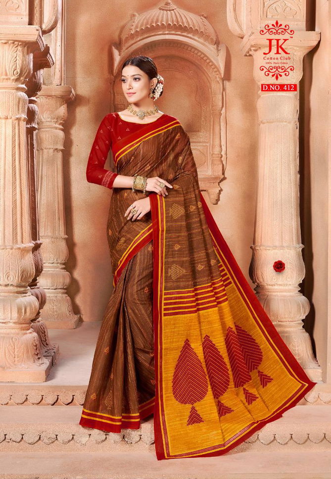 Jk Vaishali 4 Designer Regular Wear Cotton Printed Saree Collection
