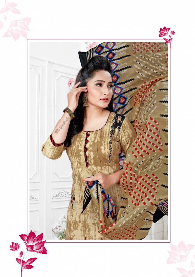 Cotton Pluse Heena 13 Regular Casual Wear Printed Cotton Dress Material Collection
