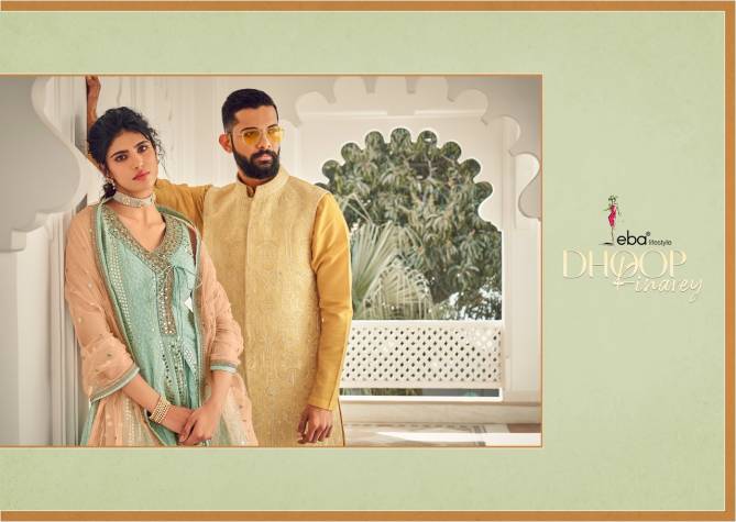 Eba Dhoop Kinarey Georgette with embroidery work Festive Wear Salwar Suits Collection
