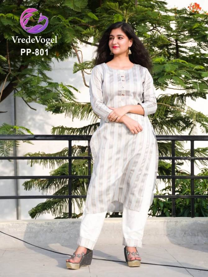 Vrede Vogel Khushiya Ethnic Wear Designer Silk Kurti With Bottom Collection
