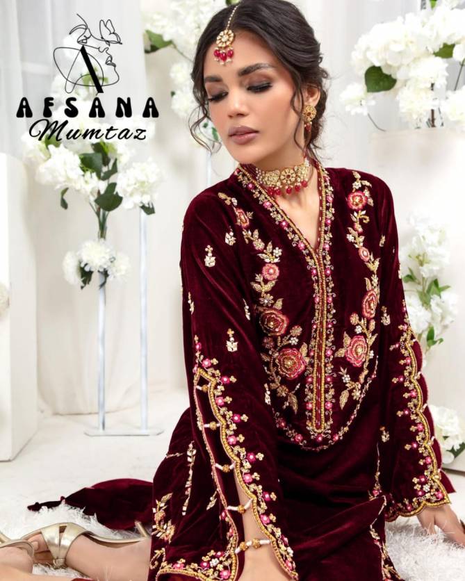 Afsana By Mumtaz Heavy Velvet Readymade Suits Catalog