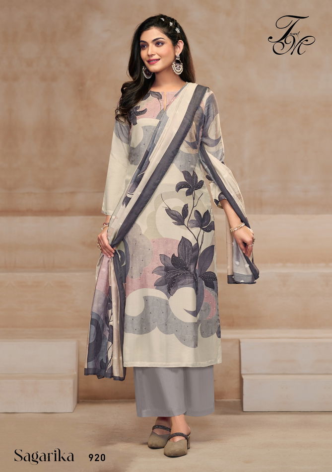 Sagarika By T&M Muslin Silk Dress Material Suppliers In Mumbai