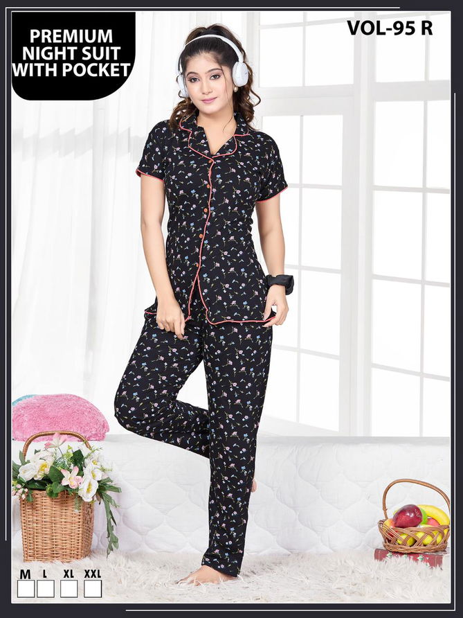 Fashion Talk C Ns Vol 95 Printed Hosiery Cotton Night Suits Catalog
