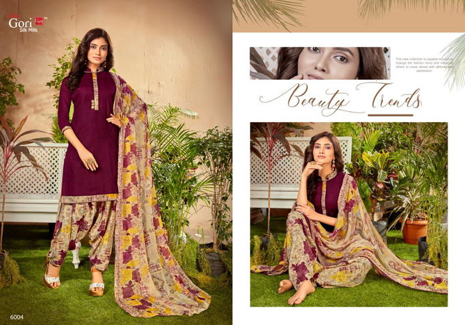 Gori Ekta Vol 6 Latest Regular Wear Printed Cotton With Beautiful Gala Tie Dress Material Collection 