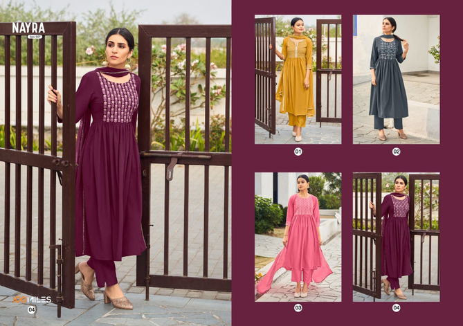 Nayra By 100 Miles Georgette Kurti With Bottom Dupatta Catalog