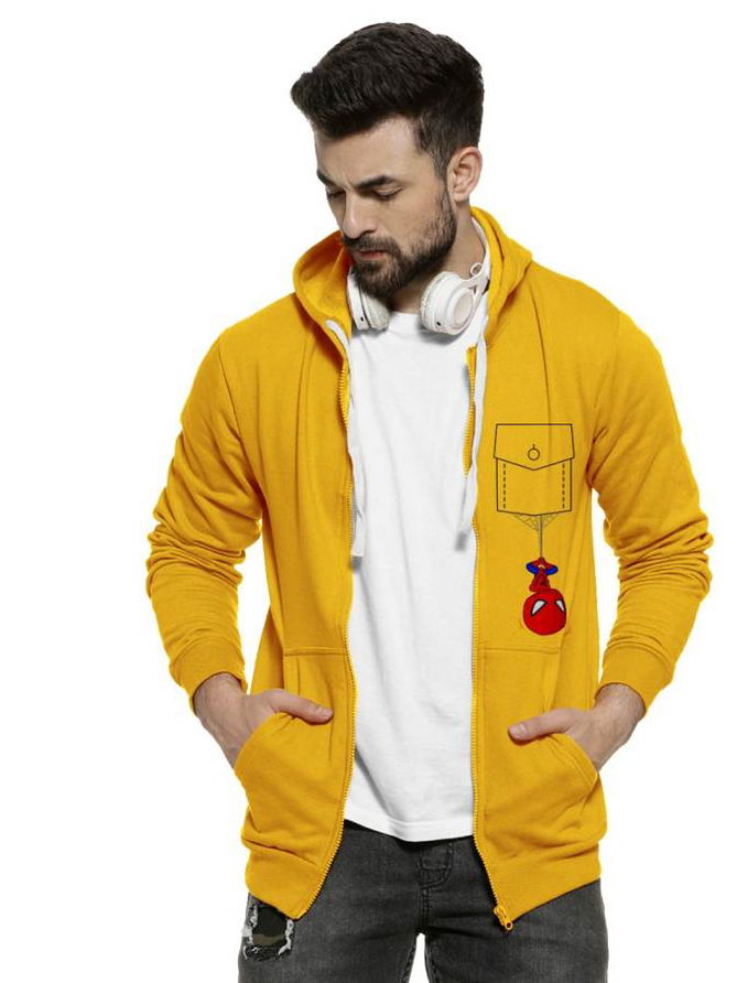 Swara Spidy 1 Mens Fancy Regular Wear Wholesale Zipper Hoodi