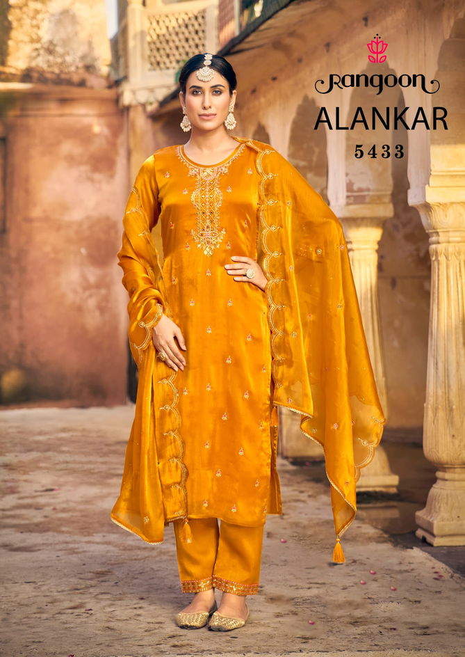 Alankar By Rangoon Burberry Silk Kurti Bottom With Dupatta Wholesale Online