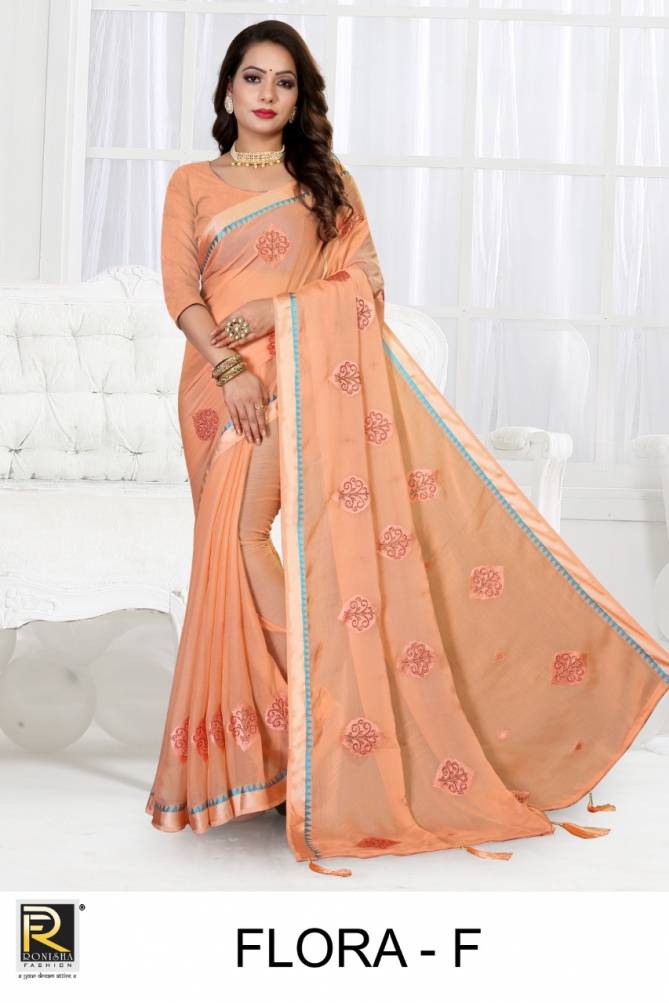 Ronisha Flora Ethnic Wear Chiffon Printed Designer Saree Collection