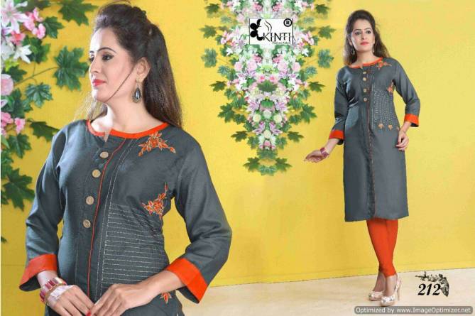 Kinti-Pratha Vol-2 Ltaets Designer Regular Wear Worked Heavy rayon Kurtis Collection
