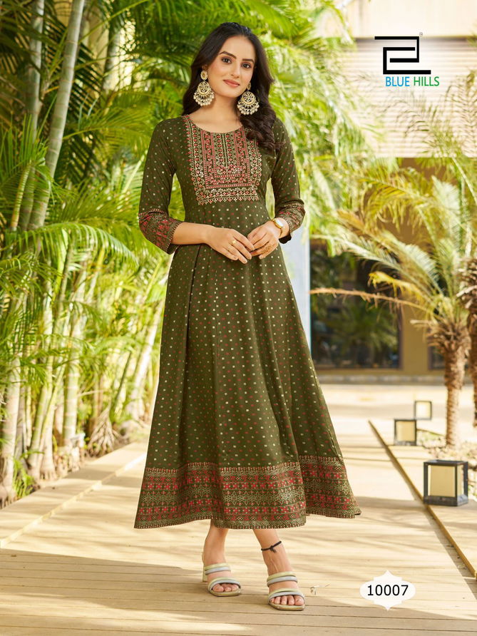 Sandwich Vol10 By Blue Hills 10001 To 10007 Long Anarkali Kurtis Wholesalers In Delhi