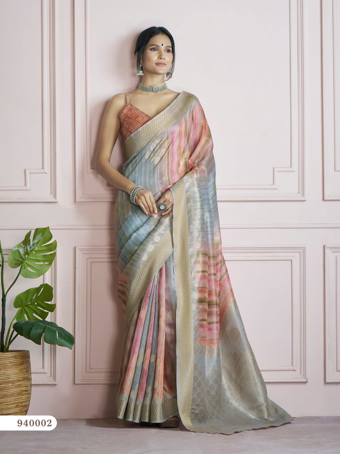 Kingfisher By Rajpath Khadi Silk Printed Saree Suppliers In India