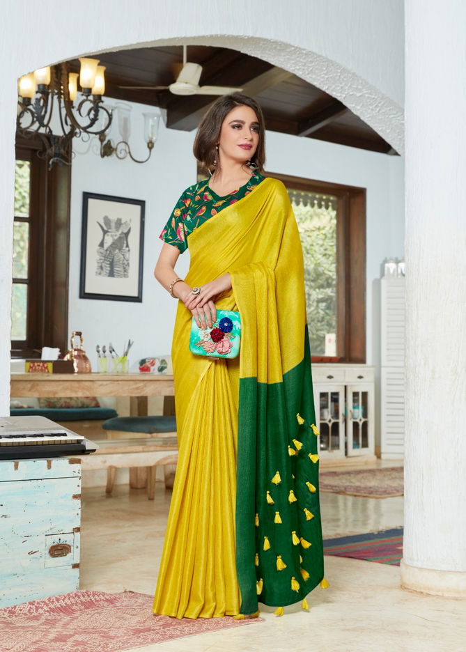 Shreyans Speed Test Exclusive collection Of Deaigner Party Wear Linen Saree with Cotton Blouse 