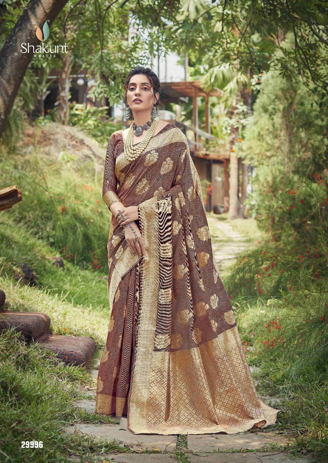 SHAKUNT NIRIKSHA Festive Wear Fancy Designer Cotton weaving Heavy Saree Collection