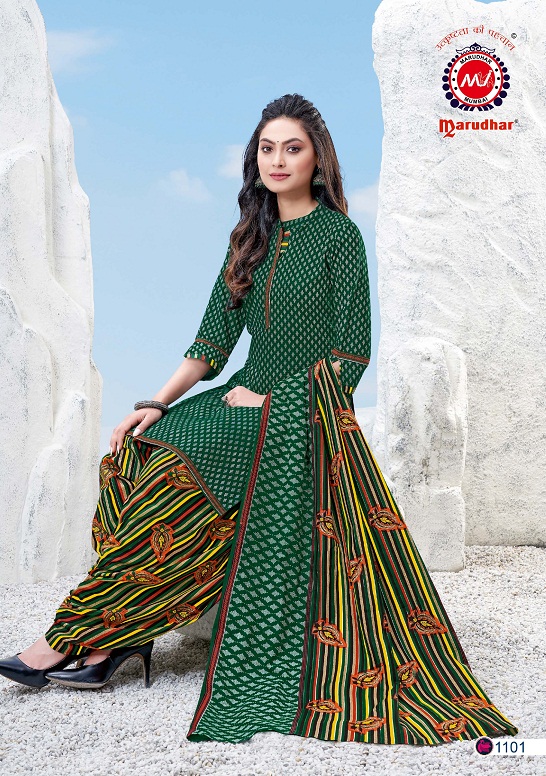 Marudhar Fashion Sunheri 11 Ready Made Casual Wear Cotton Printed Salwar Suit Collection
