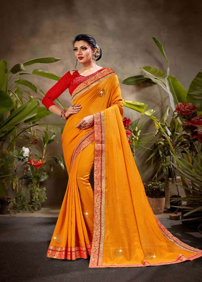 Ronisha Flavour Latest Fancy Heavy Wedding Wear Vichitra silk Sarees Collection
