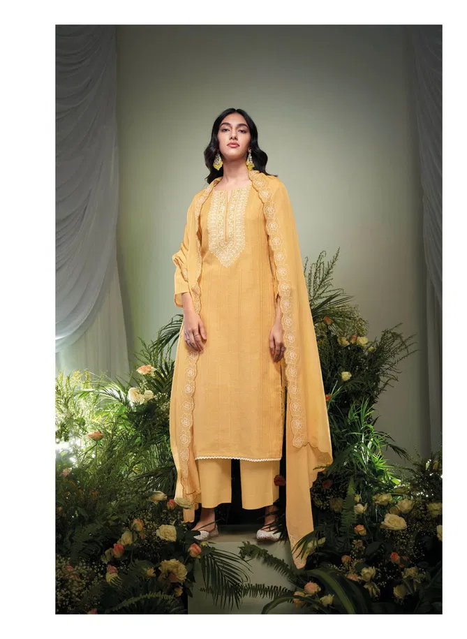 Varya By Ganga Linen Jacquard Designer Dress Material Wholesalers In Delhi