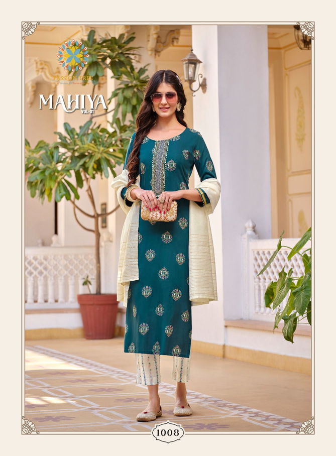 Mahiya Vol 1 By Passion Tree Straight Kurti With Bottom Dupatta