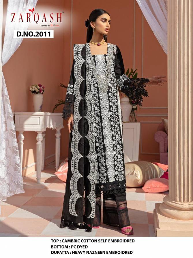 Zarqash Nureh Cambric Latest Fancy Designer Festive Wear Cotton Pakistani Salwar Kameez Collection