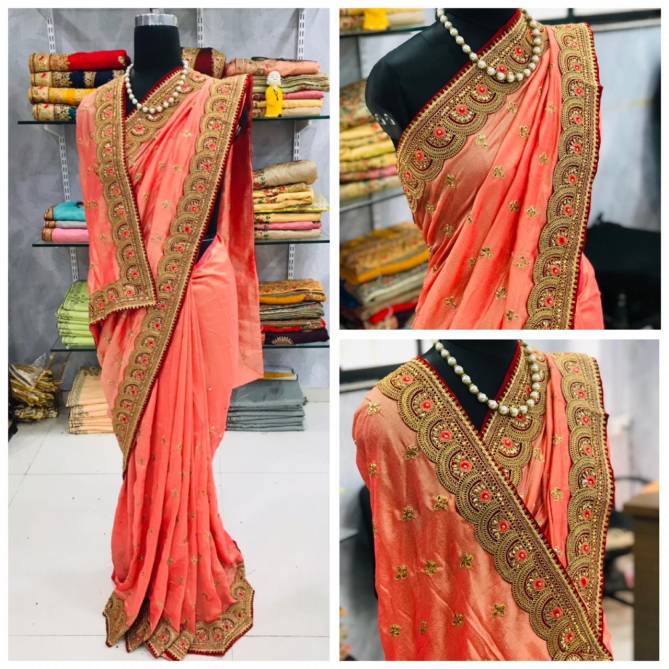 Amar Kiran Latest Fancy Designer Festive Wear Soft Silk Embroidered Saree Collection
