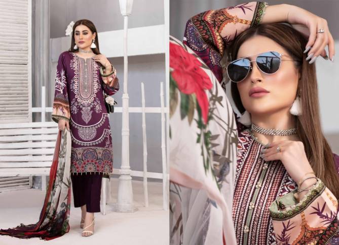 Agha Noor Tawakkal Latest Fancy Designer Casual Wear Printed Karachi Dress Materials Collection
