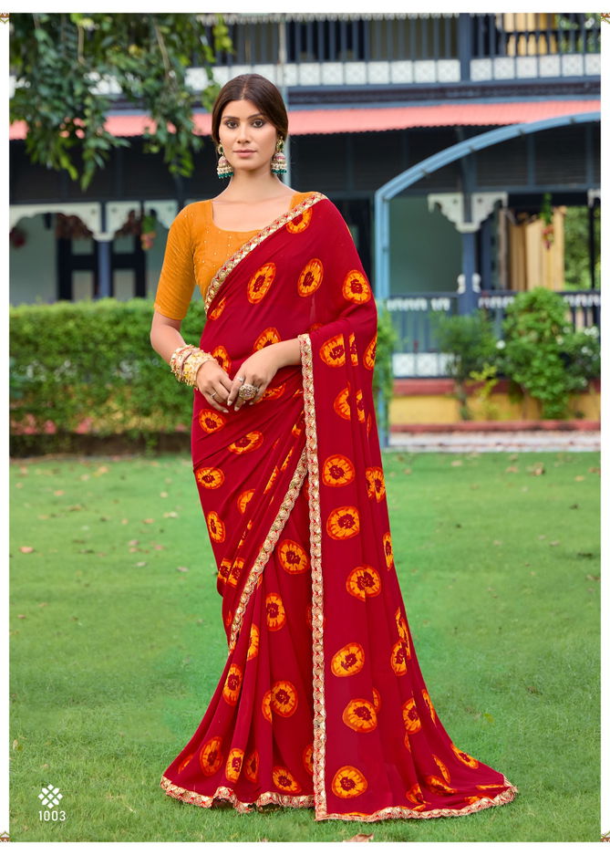 Bandhan By Stavan Weightless Embroidered Sarees Wholesale In India