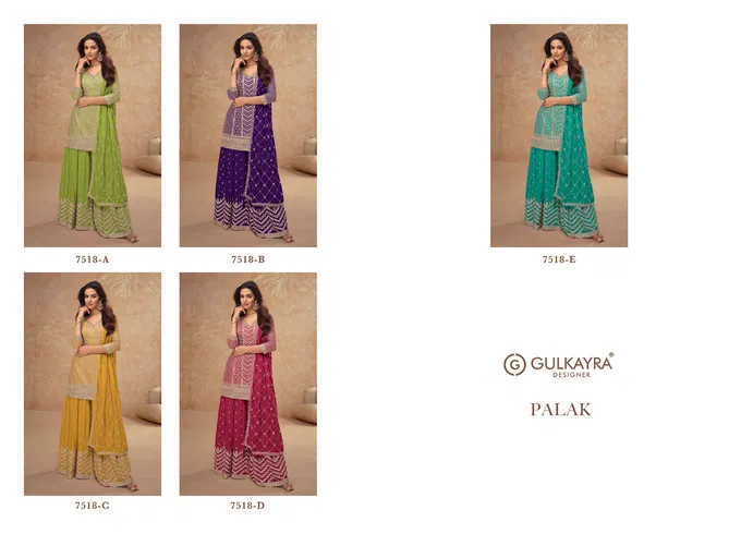 Palak By Gulkayra Real Chinon Readymade Suits Exporters In India