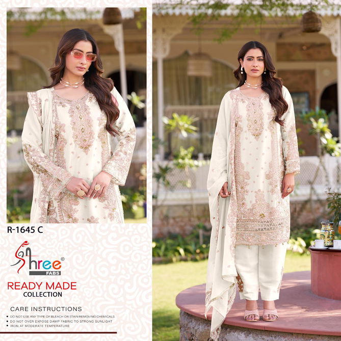 R 1645 By Shree Fabs Chiffon Pakistani Readymade Suits Exporters In India