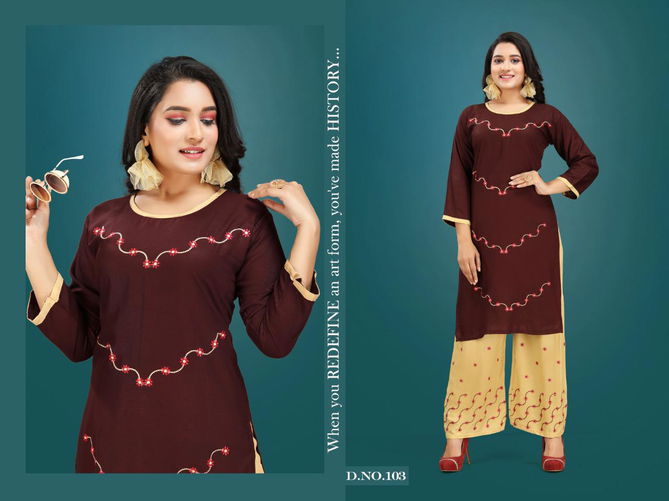 Plazo Queen Latest Collection Of New Fancy Designer Party Wear Embroidered Kurtis With Plazo