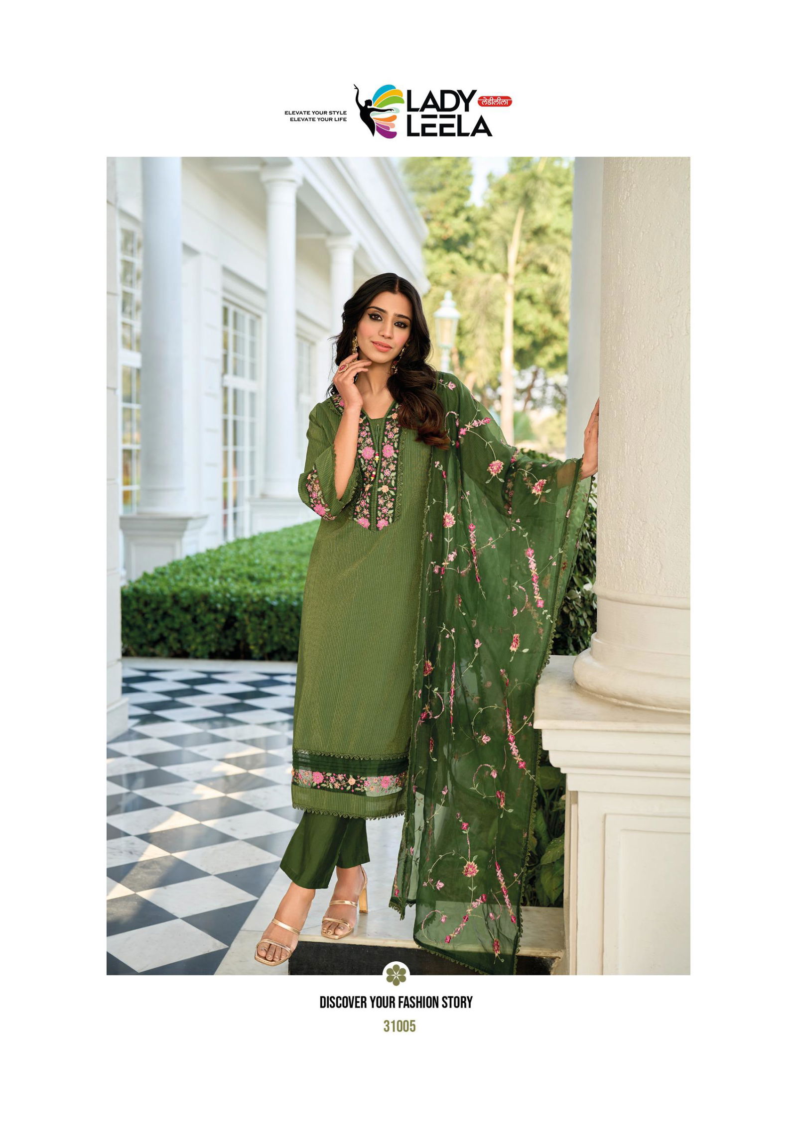 Aarfa By Lady Leela Viscose Kurti With Bottom Dupatta Wholesalers In Delhi