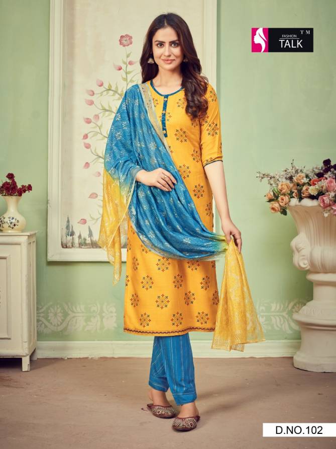 Ft Cherry 1 Latest Fancy Designer Ethnic Wear Rayon Foil Printed  Ready Made Salwar Suit Collection
