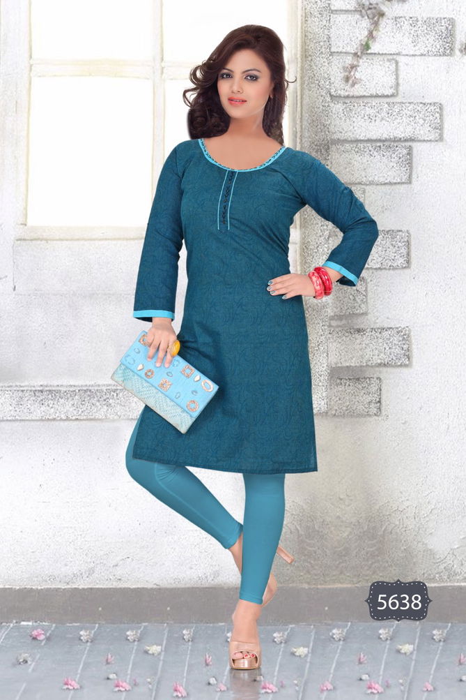 Trendy Twinkle Latest Fancy Designer Regular Casual Wear Straight Cut Designer Cotton Printed Kurtis Collection
