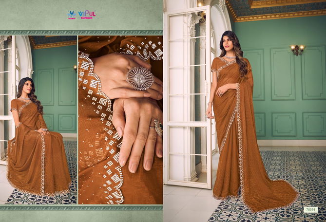 Nazara By Vipul Chiffon Designer Sarees Wholesalers In Delhi