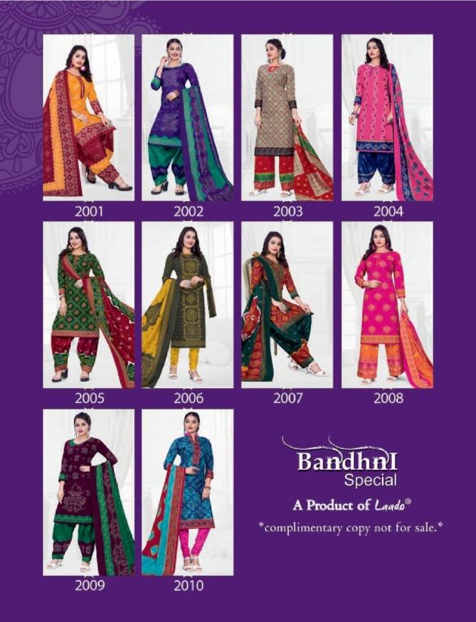 Laado Bandhni Special Vol 2 Latest Designer Pure Cotton Printed Dress Material Collection  