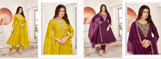 3140 and 3141 By Ladies Flavour Roman Slik Readymade Suits Wholesale Online