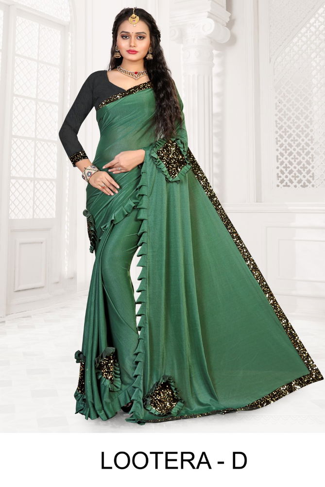 Ronisha lootera Bollywood style Party Wear Lycra designer saree collection