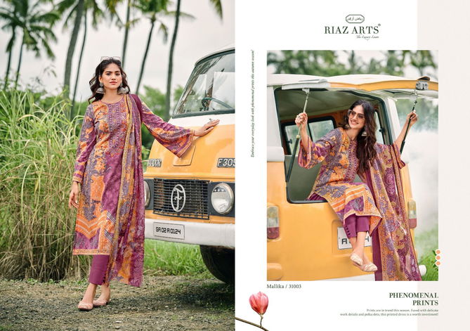 Mallika By Riaz Arts Karachi Lawn Digital Printed Dress Material Orders In India