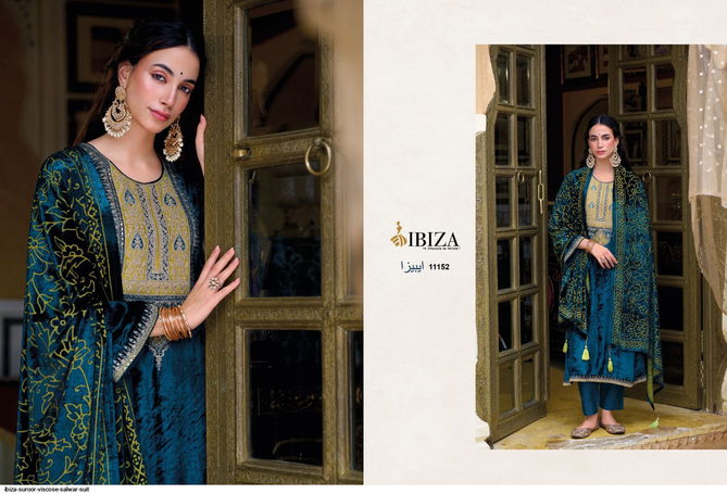 Suroor By Ibiza Velvet Embroidered Salwar Kameez Exporters In India