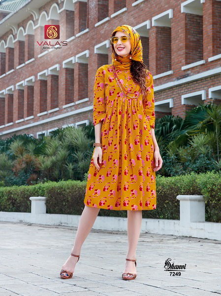 Valas Shanvi Latest Designer Fancy Ethnic Wear Pure Cotton Anarkali Kurtis Collection
