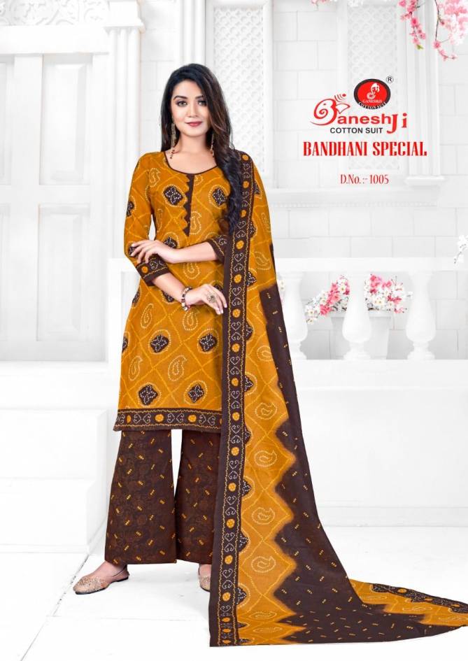 Ganeshji Bandhani Special Casual Daily Wear Cotton Printed Dress Material Collection