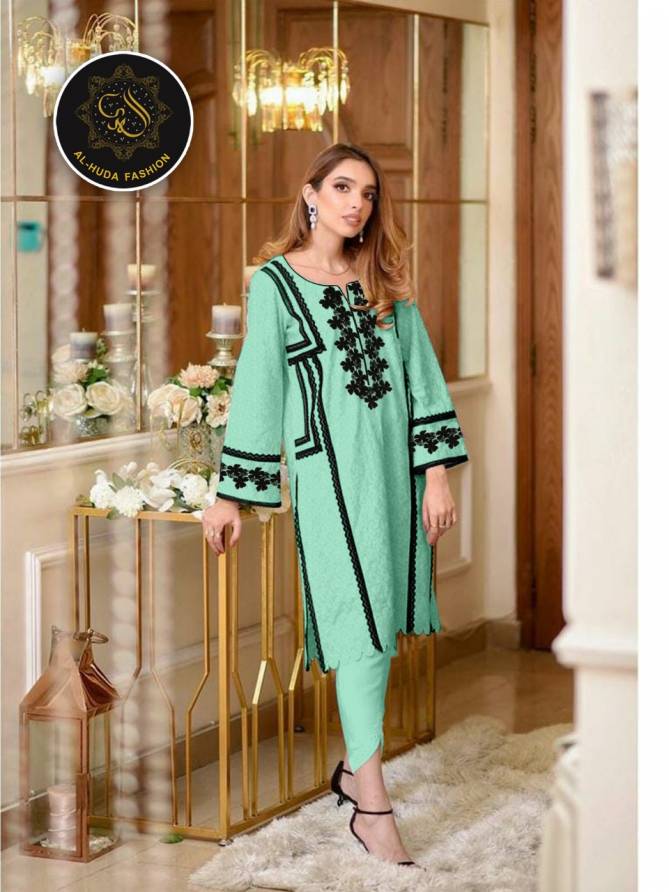 Al Huda Fashion 1117 Latest Designer Fancy Ethnic Wear  jam satin With Self Print Readymade Collection
