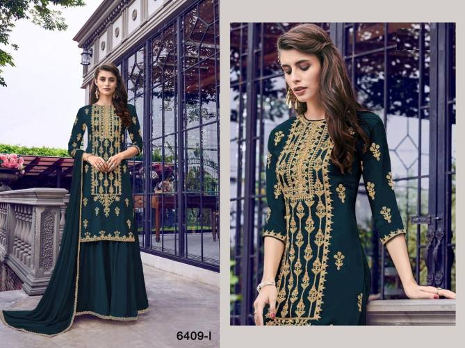 Swagat 6409 Latest Heavy Designer Wedding Wear Plazzo Suit Collection With Heavy Embroidery Work 