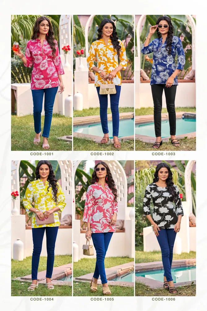 Baby Vol 5 By Tips And Tops Rayon Printed Western Ladies Tops Online Wholesale