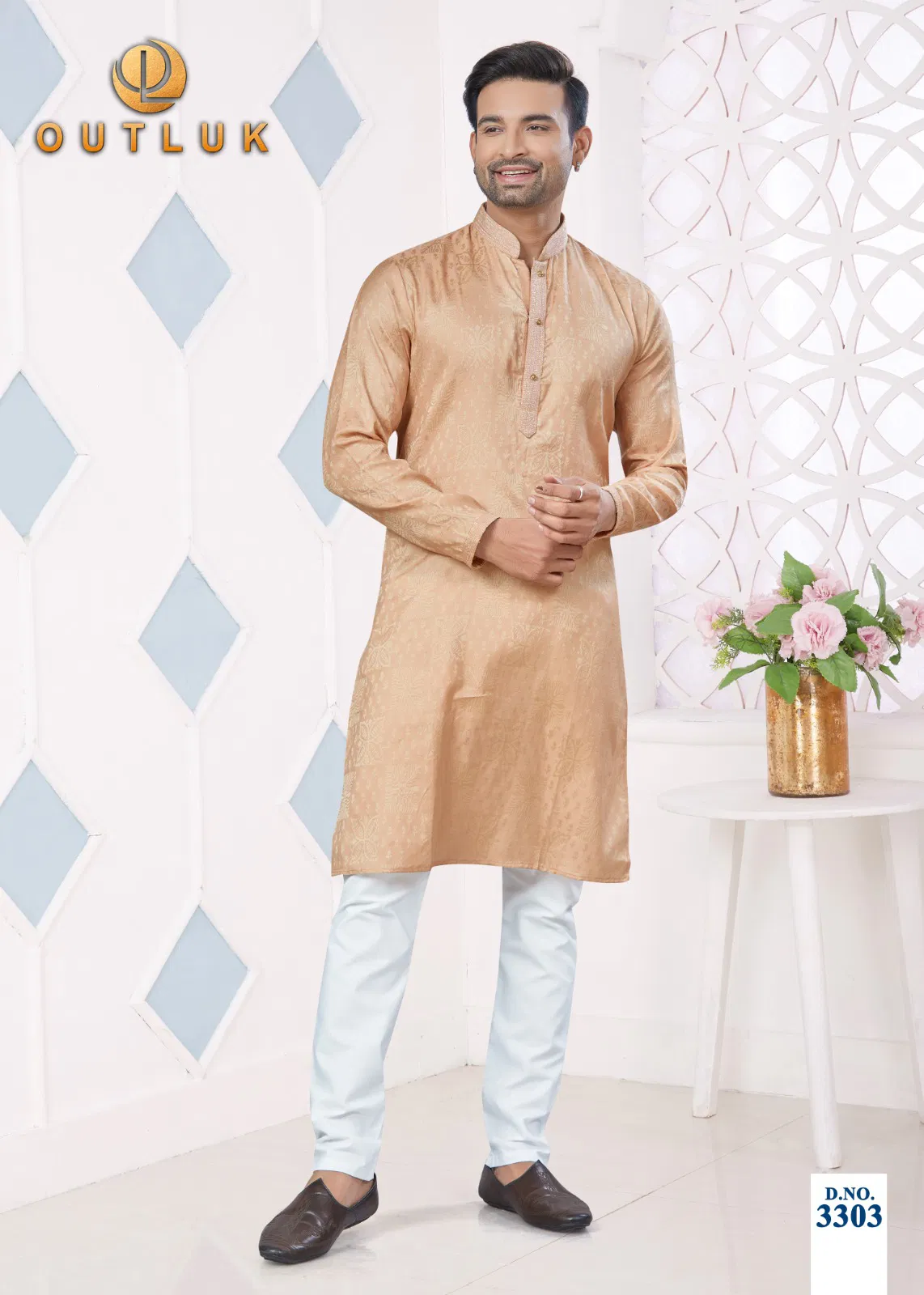 Outluk Wedding Collection Vol 33 Jaquard Mens Wholesale Kurta Pajama Manufacturers