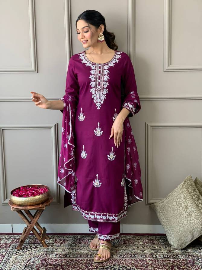 Sakira By Fvd Rayon Embroidery Kurti With Bottom Dupatta Order In India