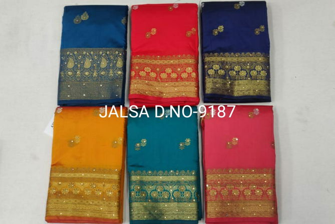 Jalsa 9187 Latest Fancy Designer Heavy Casual Wear Silk Sarees Collection
