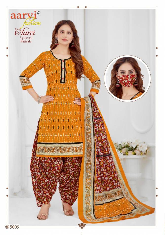 Aarvi Special Patiyala 15 Cotton Printed Casual Wear Dress Material Collection
