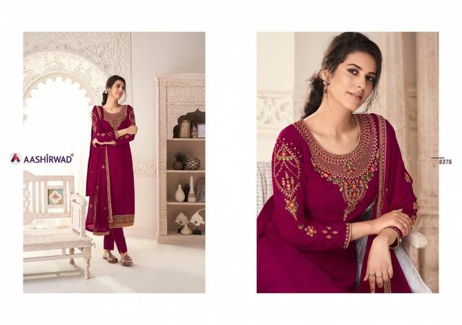 Aashirwad Nargis 8376 Series Latest fancy Casual Wear Real Georgette Designer Occasional Wear Salwar Kameez Collection
