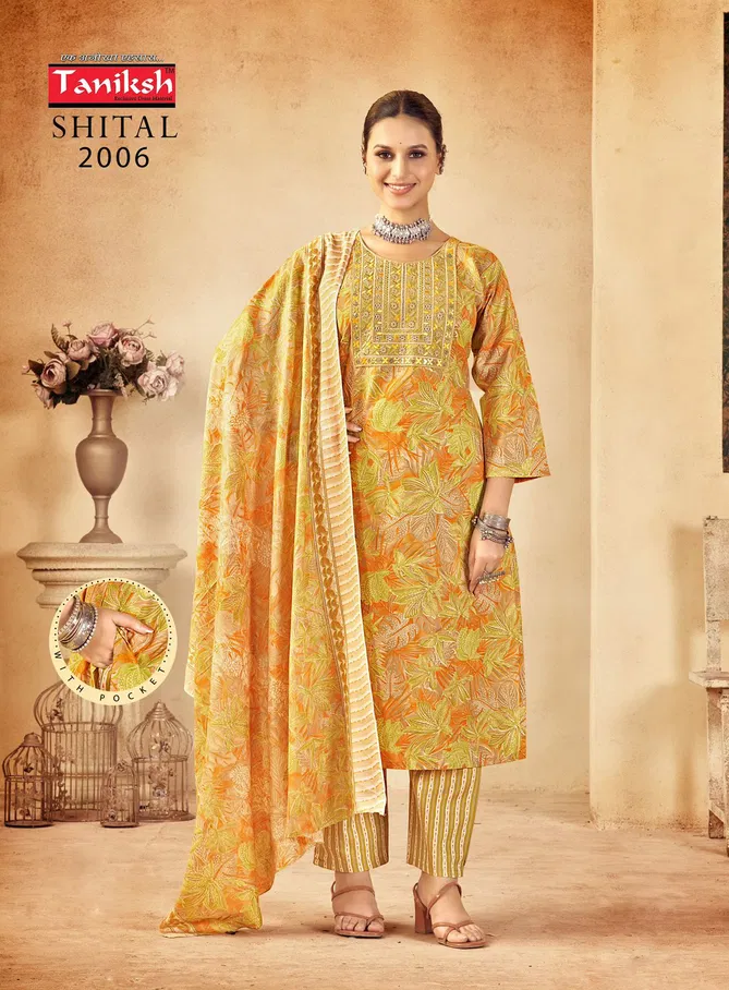 Shital Vol 2 By Taniksh Cotton Printed Kurti With Bottom Dupatta Online Wholesale