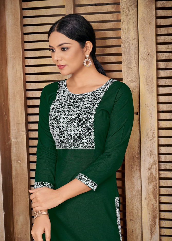 Anjali Heavy Rayon Embroidery Kurtis Catalog